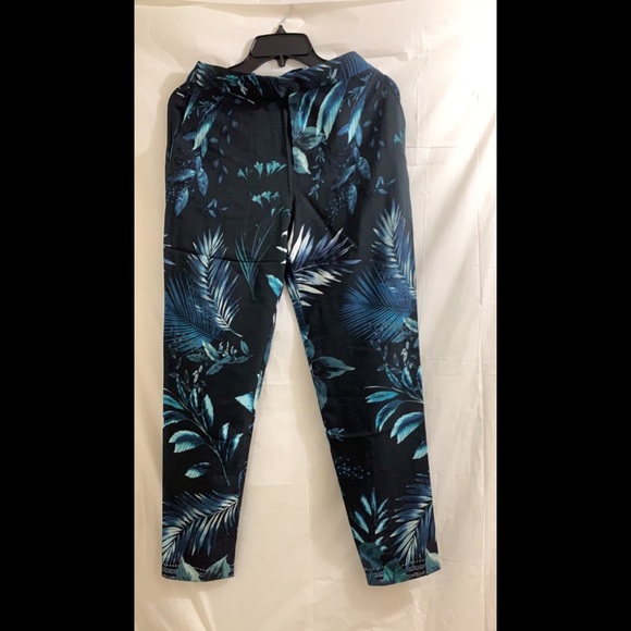 NWT RtA Black/Blue Taja Tropical Pants - Picture 4 of 13